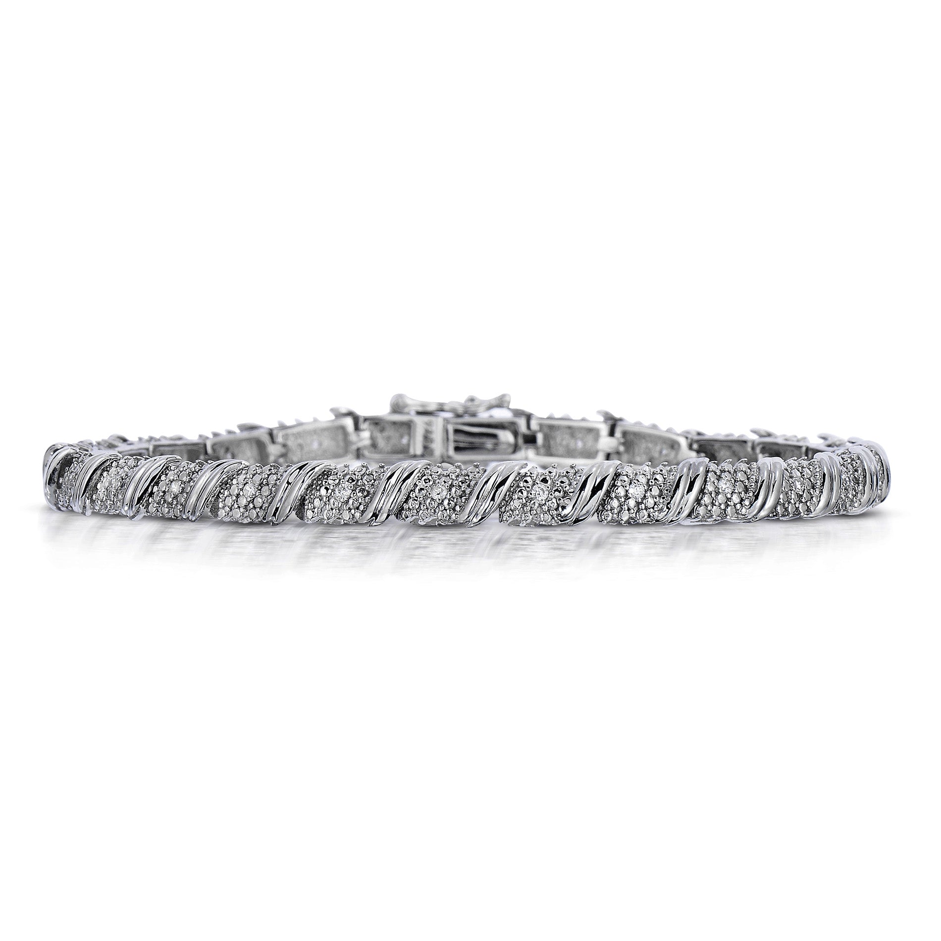 0.26 Cttw Bracelet, Sterling Silver