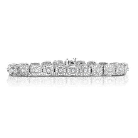 1 Cttw Diamond Vintage Style Tennis Bracelet (Color IJ / Clarity I2-I3)