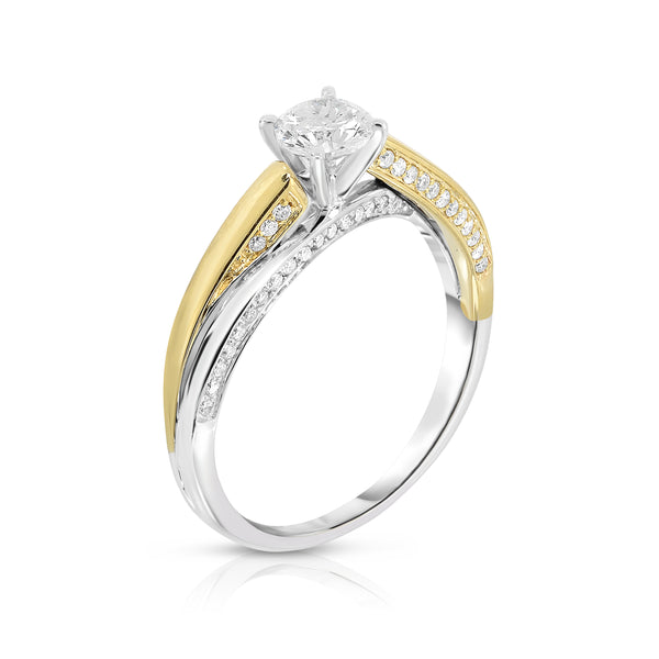 0.75 Cttw Diamond Ring in 14K two tone gold