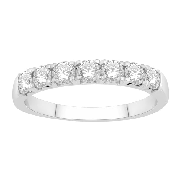 0.75 cttw Diamond Eternity Band Ring, 14K White Gold