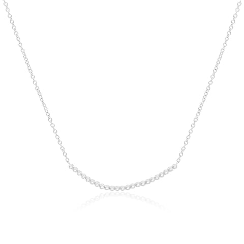 Lab Grown Diamond Bar Necklace, 14K White Gold