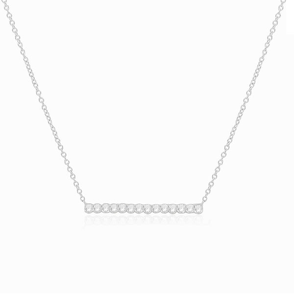 Lab Grown Diamond Necklace, 14K White Gold