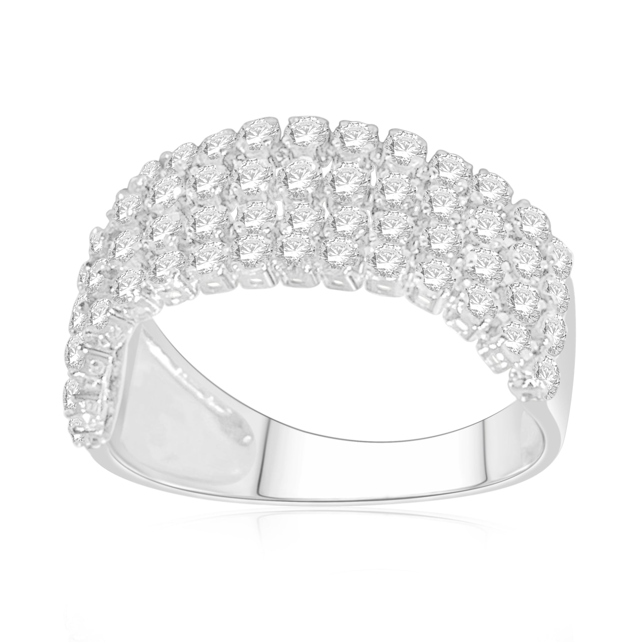 1.00 cttw Lab Grown Diamond Ring, 14K White Gold