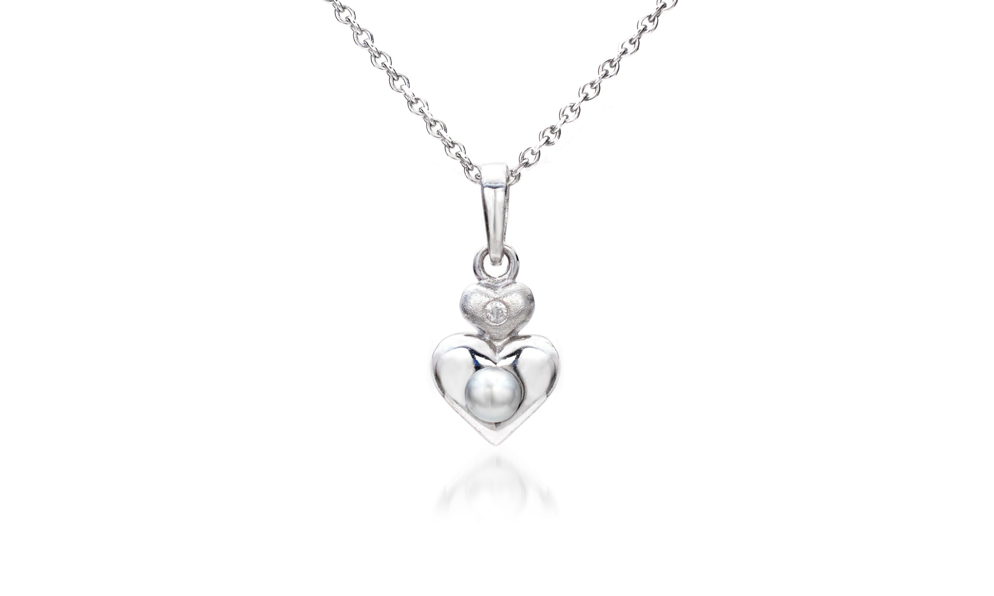 Sterling Silver Mini Diamond Accent and Pearl Jewelry for Children