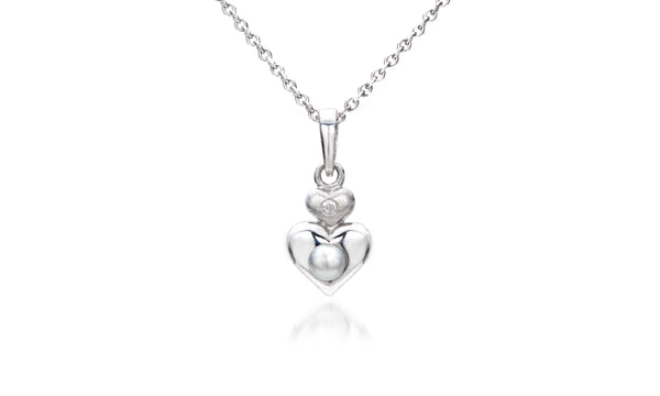 Sterling Silver Mini Diamond Accent and Pearl Jewelry for Children