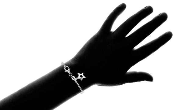 Diamond Accent Star Necklace Earrings or Bracelet for Girls in Sterling Silver