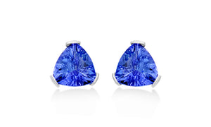 6mm Trillion Tanzanite Stud Earrings