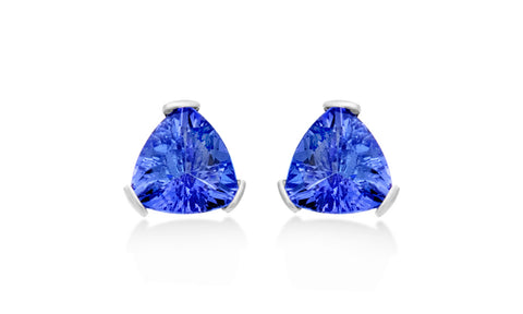 6mm Trillion Tanzanite Stud Earrings