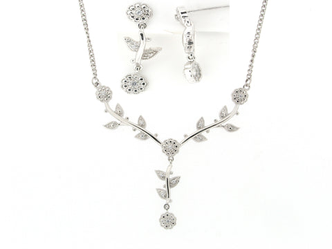 Flower Diamond Jewelry Set (Color I-J / Clarity I2-I3)