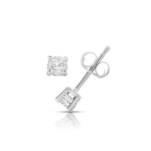 1/4 Cttw Diamond Stud Earrings in Sterling Silver