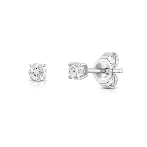 1/4 Cttw Genuine Diamond Stud Earrings in 14K Gold