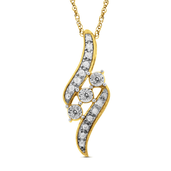 Diamond Accent Necklace for Women in Sterling Silver (Color I-J/Clarity I2-I3)