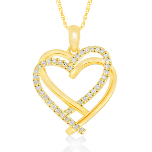 1/4 Cttw Diamond Heart Necklace in Sterling Silver